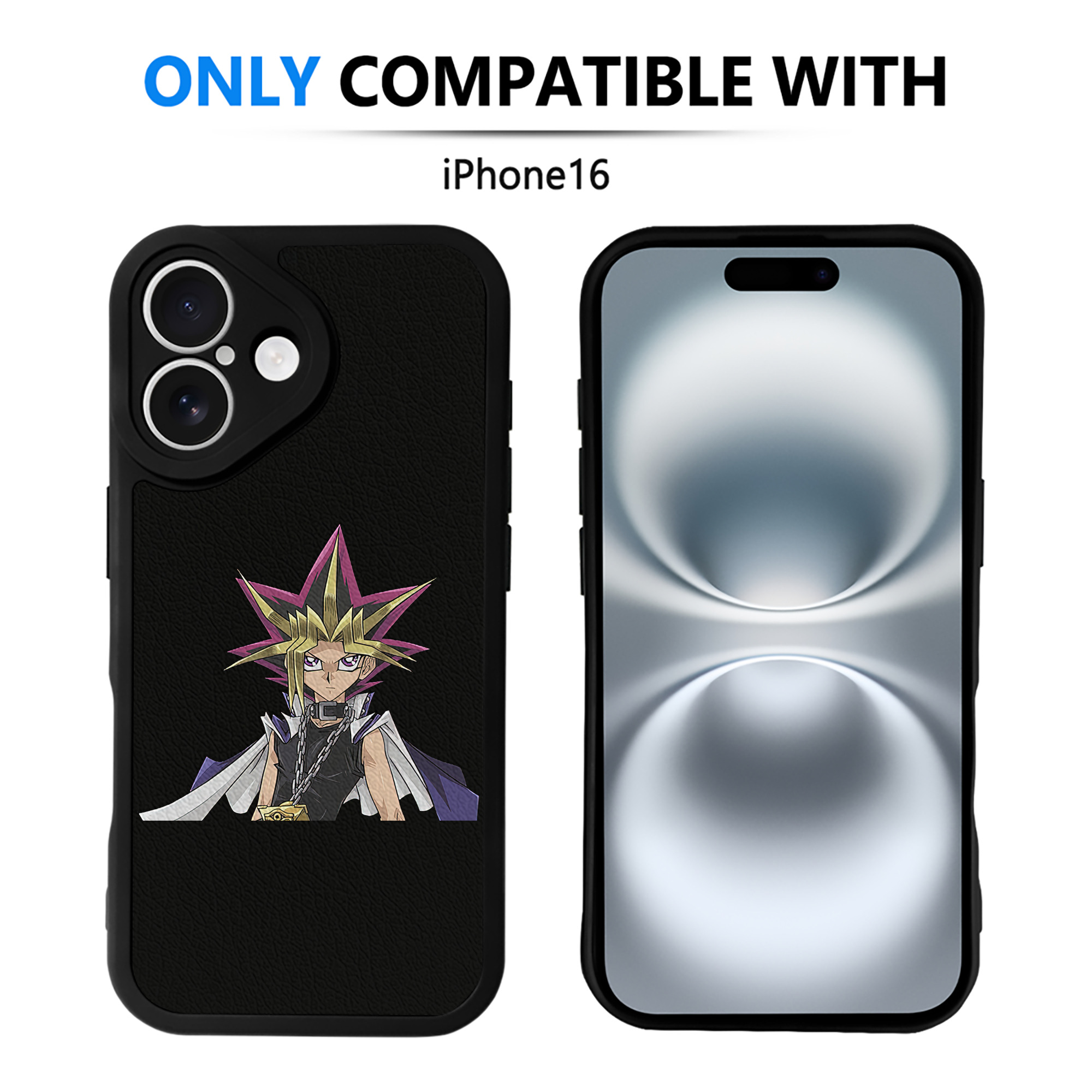 遊☆戯☆王 Yu-Gi-Oh! 【iPhone 16シリーズ対応】シリコンスマホケース（レザー調） 材質：シリコン